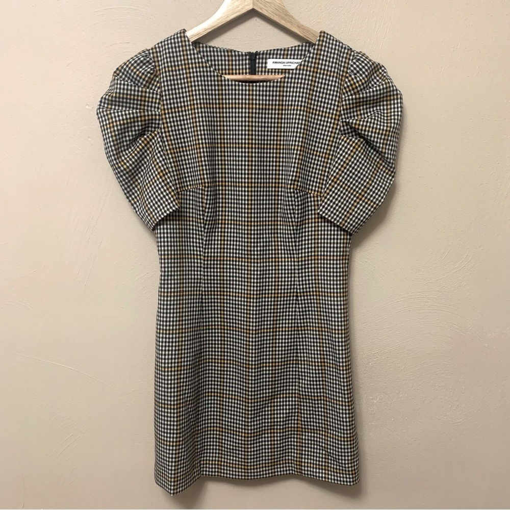 Amanda Uprichard Puff Sleeve Mini Dress in Westwick Plaid Size XS Size P - Picture 4 of 14